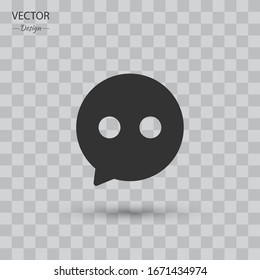 Icono de chat en estilo plano moderno