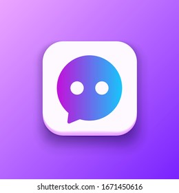 Chat Icon in trendy flat style