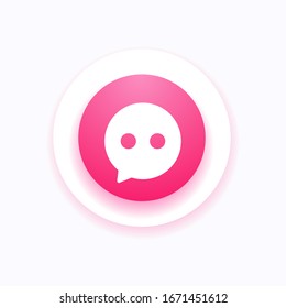 Icono de chat en estilo plano moderno