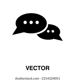 Chat-Symbol im trendigen, flachen Stil einzeln auf weißem Hintergrund, Sprechblase-Symbol für Ihr Webdesign, Logo, app.eps