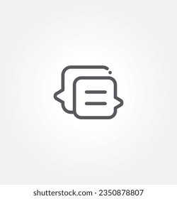 Chat Icon in trendy flat style isolated on grey background. message icon vector. Speech bubble symbol for your web site design, logo, app, UI. Vector illustration