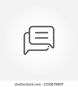Chat Icon in trendy flat style isolated on grey background. message icon vector. Speech bubble symbol for your web site design, logo, app, UI. Vector illustration