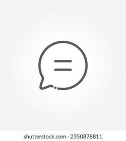 Chat Icon in trendy flat style isolated on grey background. message icon vector. Speech bubble symbol for your web site design, logo, app, UI. Vector illustration