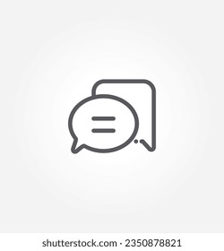 Chat-Symbol im trendigen, flachen Stil einzeln auf grauem Hintergrund. Nachrichtensymbol-Vektorgrafik. Speech Blase Symbol für Ihre Website Design, Logo, App, UI. Vektorgrafik