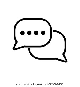 Chat Icon in trendy flat style isolated on white background.