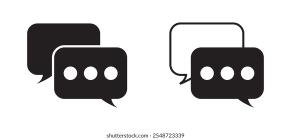Chat Icon in trendy flat style isolated on grey background. Speech bubble symbol for your web site design, logo, app, UI. Vector illustration