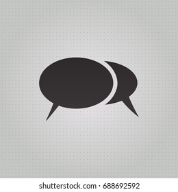 Chat Icon in trendy flat style isolated on grey background. Speech bubble symbol for your web site design, logo, app, UI. Vector illustration, EPS10.