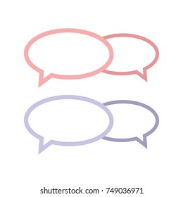 Chat Icon in trendy flat style  Speech bubble symbol for your web site design, logo, app, UI. Vector illustration, sms chat bubbles
