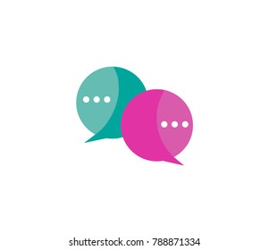 Chat icon in trendy flat style. Speech bubble vector icon
