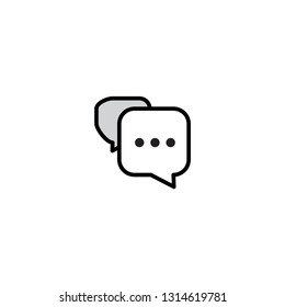 Chat icon. Typing sign