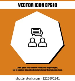 Chat icon vector