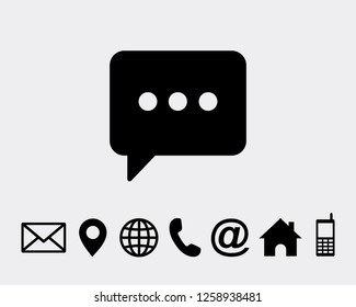 Chat icon vector