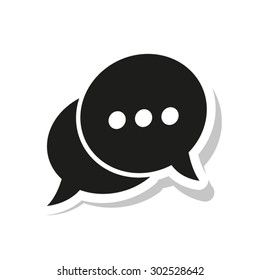 Chat icon - vector