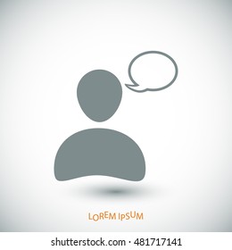 Chat icon, vector best flat icon, EPS