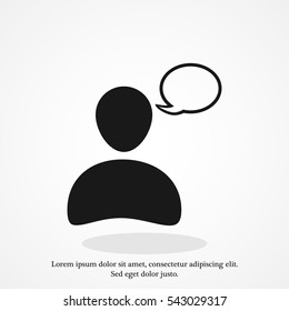 Chat icon, vector best flat icon, EPS