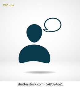 Chat icon, vector best flat icon, EPS