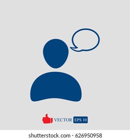 Chat icon, vector best flat icon, EPS