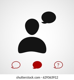 Chat icon, vector best flat icon, EPS