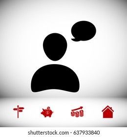 Chat icon, vector best flat icon, EPS