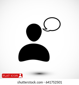 Chat icon, vector best flat icon, EPS