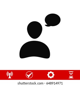Chat icon, vector best flat icon, EPS