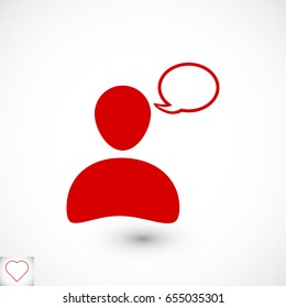 Chat icon, vector best flat icon, EPS