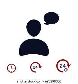 Chat icon, vector best flat icon, EPS