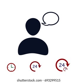 Chat icon, vector best flat icon, EPS