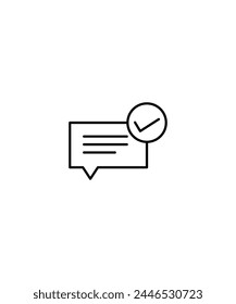 chat icon, vector best line icon.