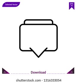Chat icon  vector . Best modern, simple, isolated, dialogue-set , logo, flat icon for website design or mobile applications, UI / UX design vector format
