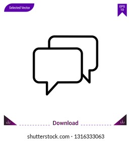 Chat icon  vector . Best modern, simple, isolated, dialogue-set , logo, flat icon for website design or mobile applications, UI / UX design vector format