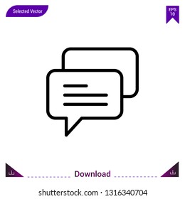 Chat icon  vector . Best modern, simple, isolated, dialogue-set , logo, flat icon for website design or mobile applications, UI / UX design vector format