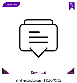 Chat icon  vector . Best modern, simple, isolated, dialogue-set , logo, flat icon for website design or mobile applications, UI / UX design vector format