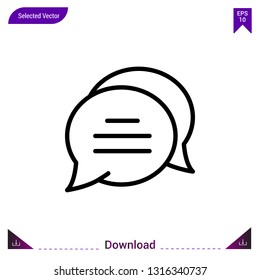 Chat icon  vector . Best modern, simple, isolated, dialogue-set , logo, flat icon for website design or mobile applications, UI / UX design vector format