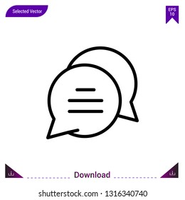 Chat icon  vector . Best modern, simple, isolated, dialogue-set , logo, flat icon for website design or mobile applications, UI / UX design vector format