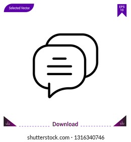 Chat icon  vector . Best modern, simple, isolated, dialogue-set , logo, flat icon for website design or mobile applications, UI / UX design vector format