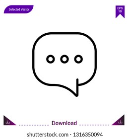 Chat icon  vector . Best modern, simple, isolated, dialogue-set , logo, flat icon for website design or mobile applications, UI / UX design vector format