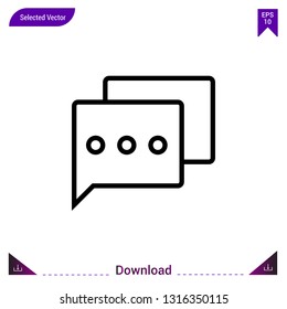 Chat icon  vector . Best modern, simple, isolated, dialogue-set , logo, flat icon for website design or mobile applications, UI / UX design vector format