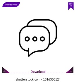Chat icon  vector . Best modern, simple, isolated, dialogue-set , logo, flat icon for website design or mobile applications, UI / UX design vector format