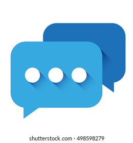 Chat Icon vector blue
