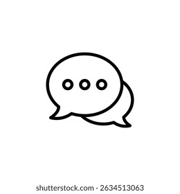 chat icon vector. bubble speech icon. in line style design on white background. vector illustration