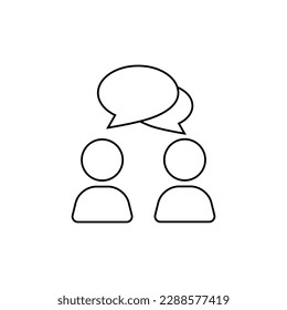 Chat icon vector. Communication illustration sign. Correspondence symbol. Dialogue logo.