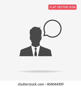 Chat icon. Vector concept illustration for design.
