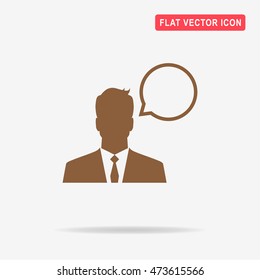 Chat icon. Vector concept illustration for design.