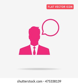 Chat icon. Vector concept illustration for design.