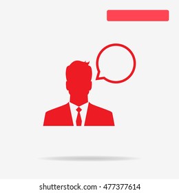 Chat icon. Vector concept illustration for design.