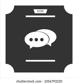 Chat icon vector, Conversation symbols isolated on background.