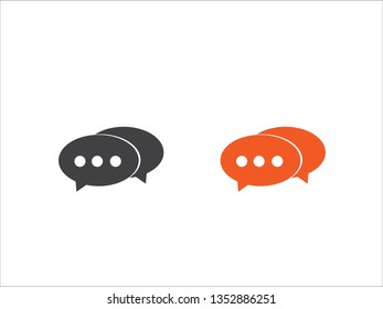 Chat icon vector, Conversation symbols isolated on transparent background.