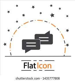 Chat icon vector, Conversation symbols isolated on background.