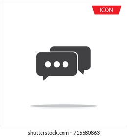 Chat icon vector, Conversation symbols isolated on white background.